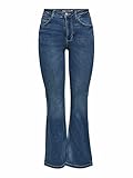 JDY Damen JDYNWFLORA Neela Life HW FLR MB01 DNM NO Jeans, Medium Blue Denim, 27/32