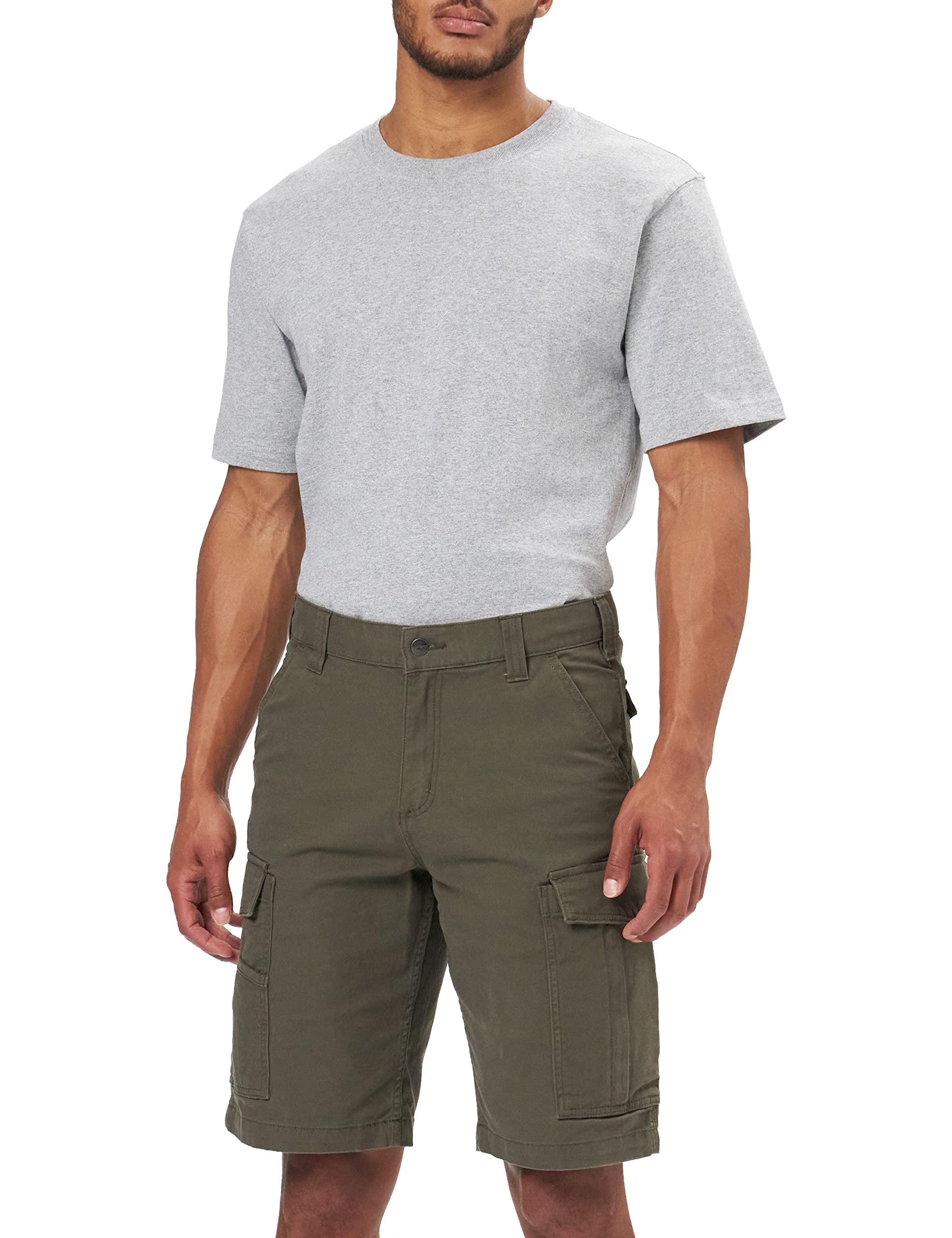 Carhartt Herren Rugged Flex® Relaxed Fit Cargo-Arbeitsshorts aus Canvas, Asphalt, W31