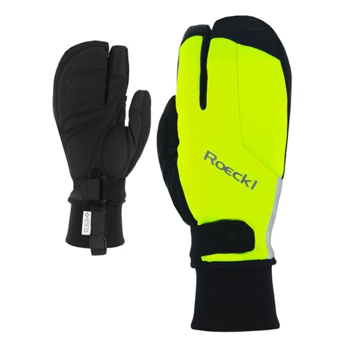 Roeckl Villach 2 Trigger Winter Fahrrad Handschuhe lang Fluo gelb 2023: Größe: 7