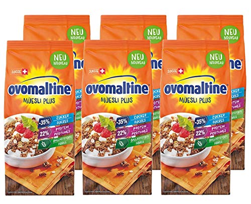 Ovomaltine 300g Crunchy Müsli PLUS, 6er Pack, (6x300 g)