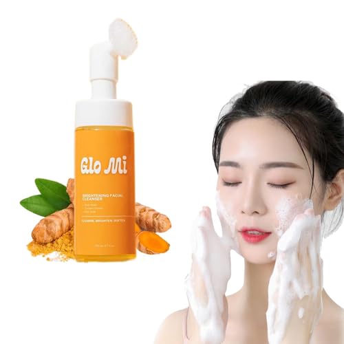 Glo Mi Turmeric Facial Cleanser, Foaming Brightening Face Wash, Turmeric Face Wash, Glo Mi Turmeric Kojic Acid Foaming Cleanser, Glo Mi Turmeric Foaming Cleanser (1PCS)