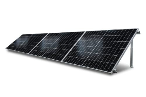 Solar Halterung für 3 Solarmodule Solarpanele auf Holz Beton Dach verstellbare Aufständerung 15° - 30° Photovoltaik Balkonkraftwerk geeignet für Modul Rahmenhöhe 30mm