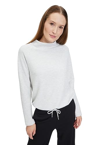 Cartoon Damen Sweatshirt mit Stehkragen,Light Grau Melange,size 40