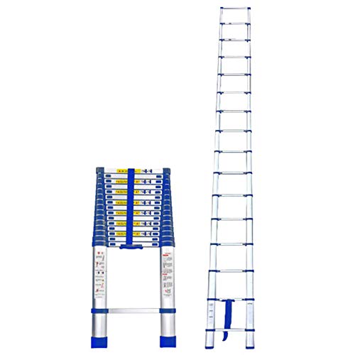 Industrielle Aluminium-Ausziehleiter, 8,5 Fuß/ 12,5 Fuß/ 16,5 Fuß/ 20 Fuß/ 23 Fuß/ 26 Fuß hoch, ausziehbare Teleskopleitern für Dachboden- und Außenarbeiten zu Hause, Tragkraft 330 lb (Größe: 6,6