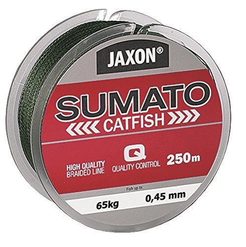 Jaxon Geflochtene Schnur SUMATO Catfish Wels Wallerschnur Braided Line 250m (0,09€/m) (0,45mm/Tragkraft 65kg)