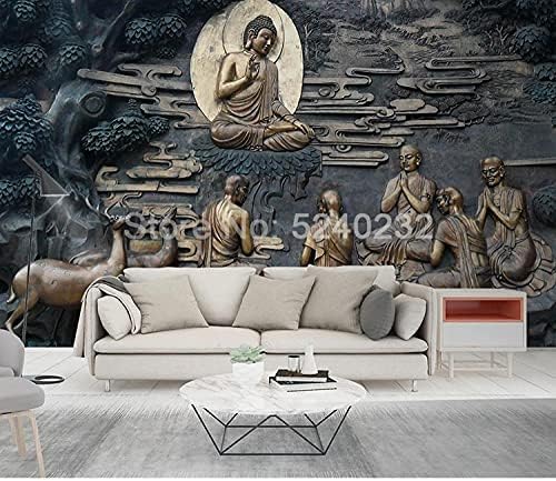 XLMING Die Kunst Der Dreidimensionalen Statuen Küche Esszimmer Arbeitszimmer Wohnzimmer TV Hintergrund Wand 3D Tapete-300cm×210cm