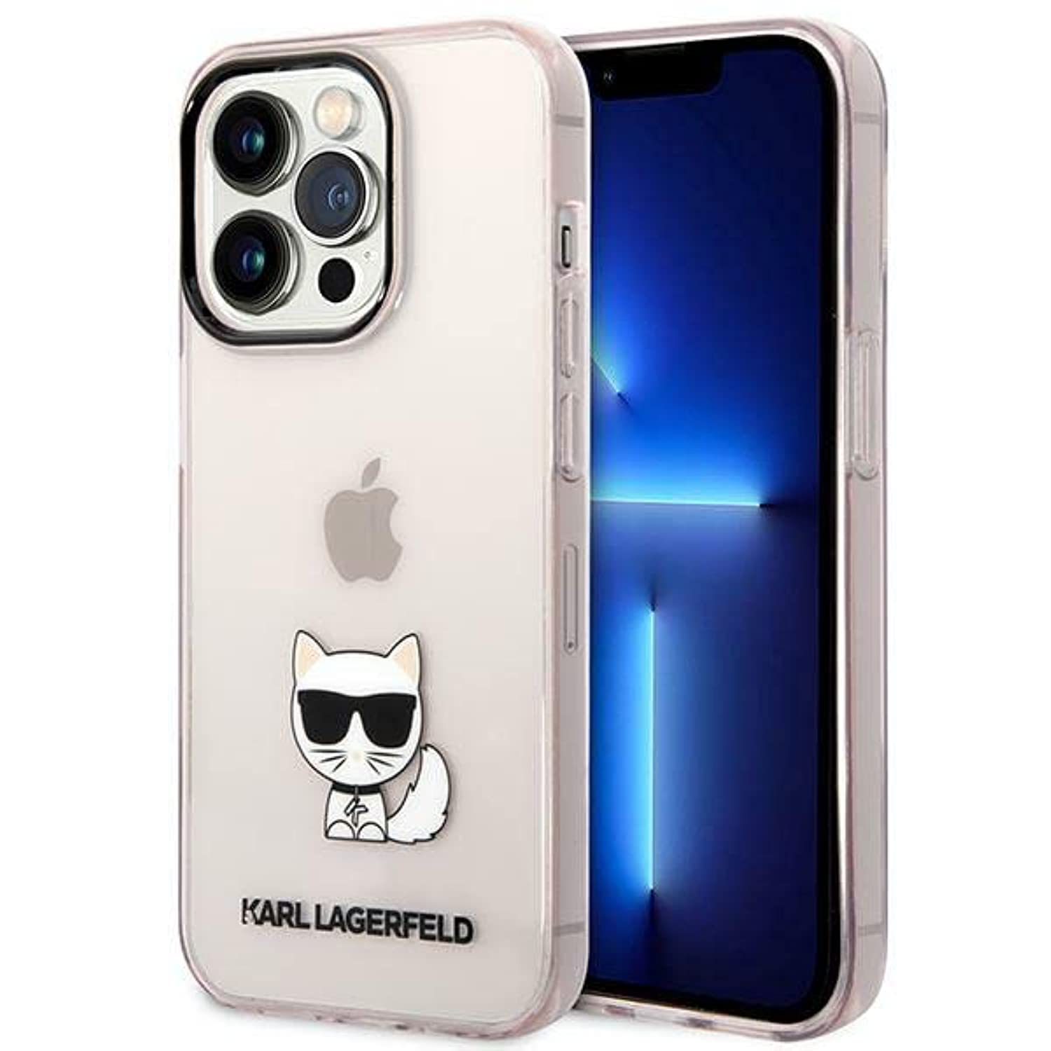 Karl Lagerfeld KLHCP14LCTTRI hülle für iPhone 14 Pro 6,1" hardcase rosa/pink Transparent Choupette Body