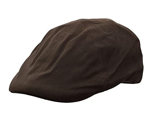 Walker & Hawkes – Uni-Sex Wax Duckbill Cap Country gewachste Hut, braun, X-Small