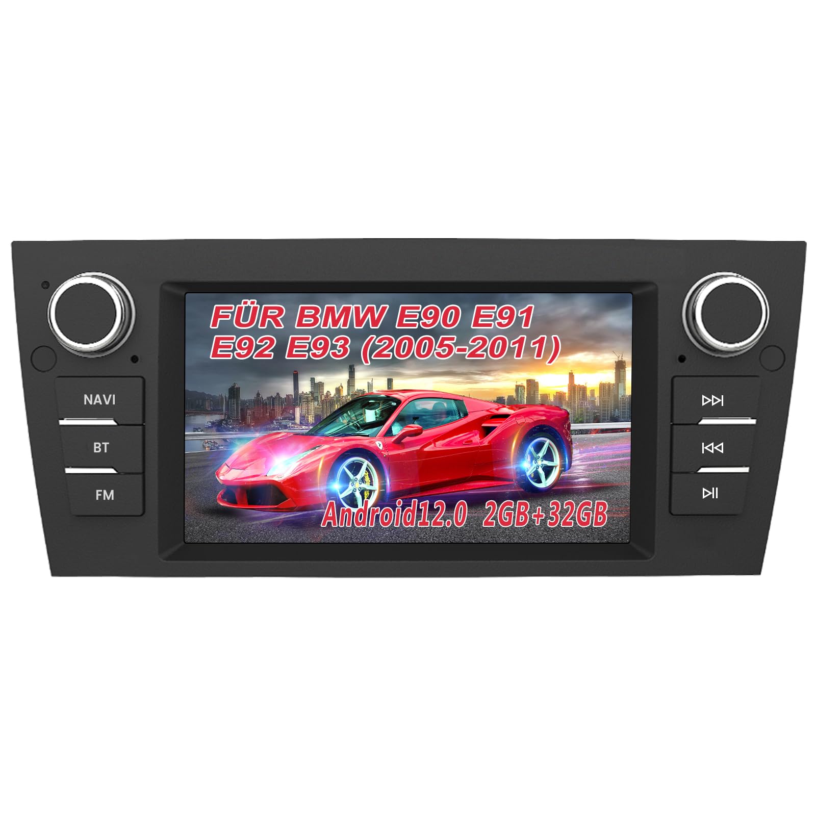 AWESAFE Android Autoradio für BMW E90 E91 E92 E93 (2005-2011) Android 12 Radio mit CarPlay/Android Auto GPS Navi Lenkradsteuerung DSP FM-Radio Bluetooth WiFi