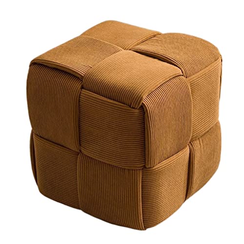 CNBYDK Fußhocker, Fußhocker Kleine Hocker Haushaltshocker Kleine quadratische Hocker Einzelne Sofas Fußstützen und Sitzblöcke / 3er-Pack