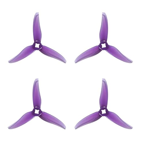 LSFWJP for Gemfan Hurricane 4 Paar 3520 3,5X2X3 3,5 Zoll 3-Blade CW CCW PC Propeller for RC FPV Fernbedienung Racing Drohnen Teile DIY (Color : 4Pairs Purple)