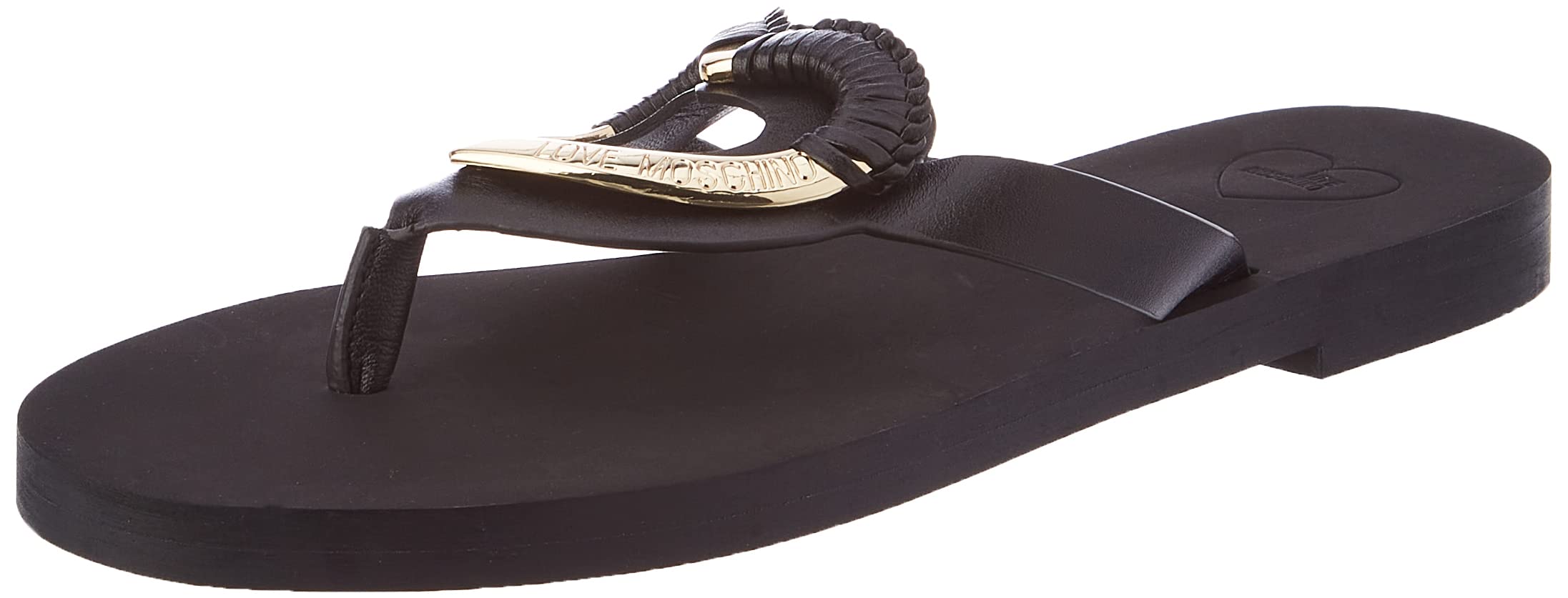 Love Moschino Damen Ja28462g0gia000 Flipflop, Schwarz, 38 EU