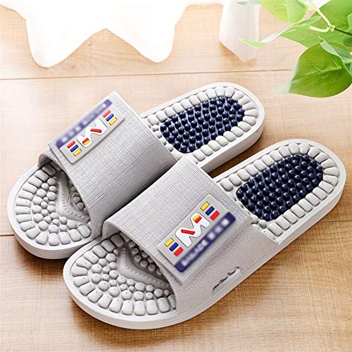 Herren Slides Sandale Massage Hausschuhe für Männer und Frauen, Dusche Badezimmer Slipper Acupressur Massage Sandalen Massageschuhe Schnelltrocknende Hausschuhe Herrenschuhe (Color : B, Size : 42-43