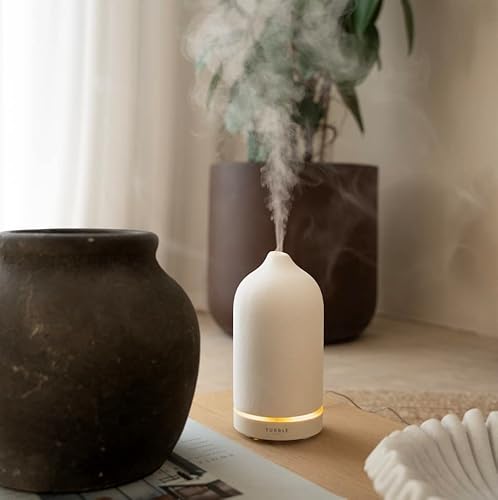 Tubble® Porcelain Aroma Diffuser Seashell White - Etherische Olie - Vernevelaar - Yoga - Aromatherapie - Muscheln Weiß