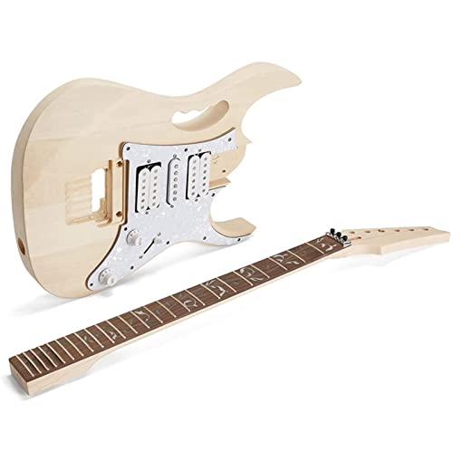 Gitarrenkörper 6 Saiten Solid Basswood Ahornhals Für Ibz. Style Electric Guitar Builder Kit Gitarrenkörper