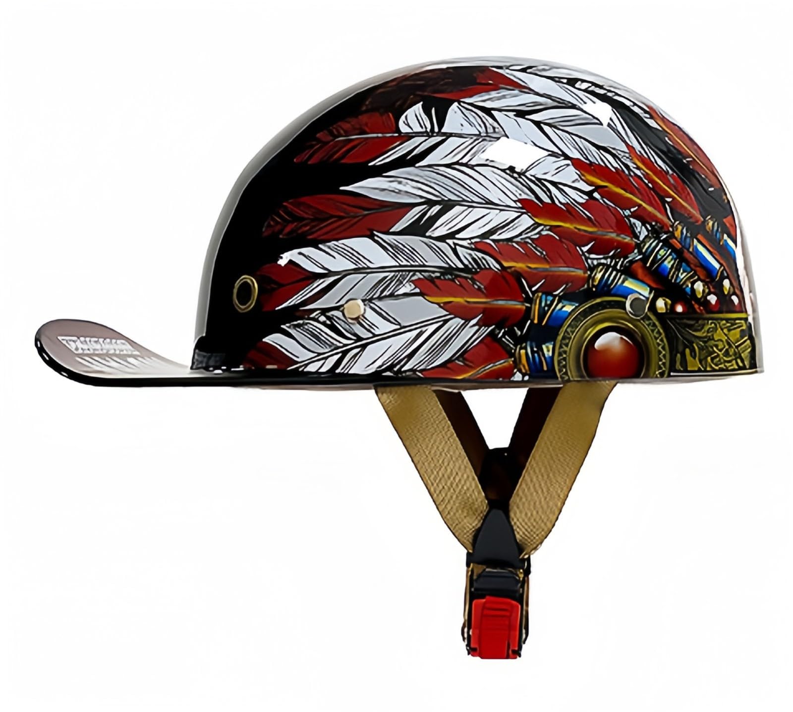 Offener Baseball-Motorradhelm, ECE-geprüfter Vintage-Motorradhelm für Moped mit Visier, Roller, Cruiser, Jet-Motorradhelm für Damen und Herren C,XXL63-64CM