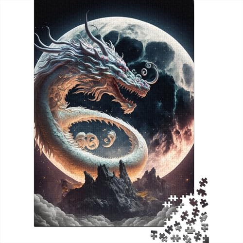 Drachen-Puzzles für Erwachsene und Teenager, schwierige, anspruchsvolle Puzzles mit 1000 Teilen, Lernspielzeug, Familienspiele (Größe 75x50cm)