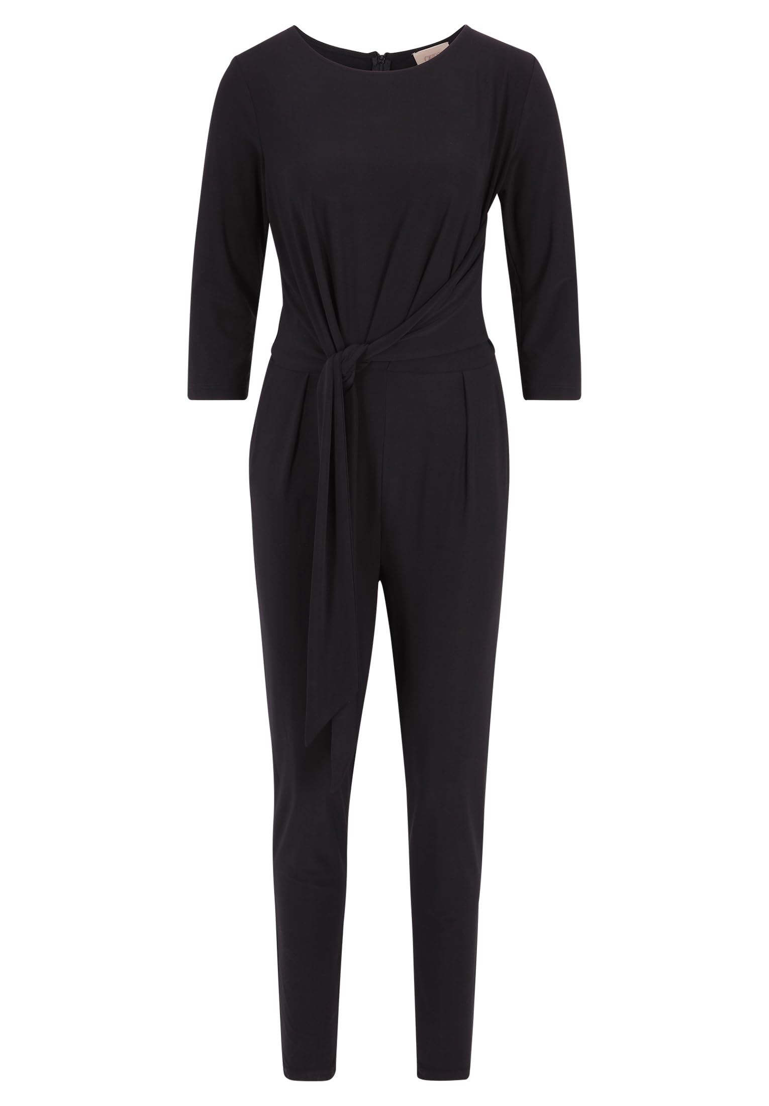 Cartoon Damen Jumpsuit mit Bindegürtel Schwarz,44