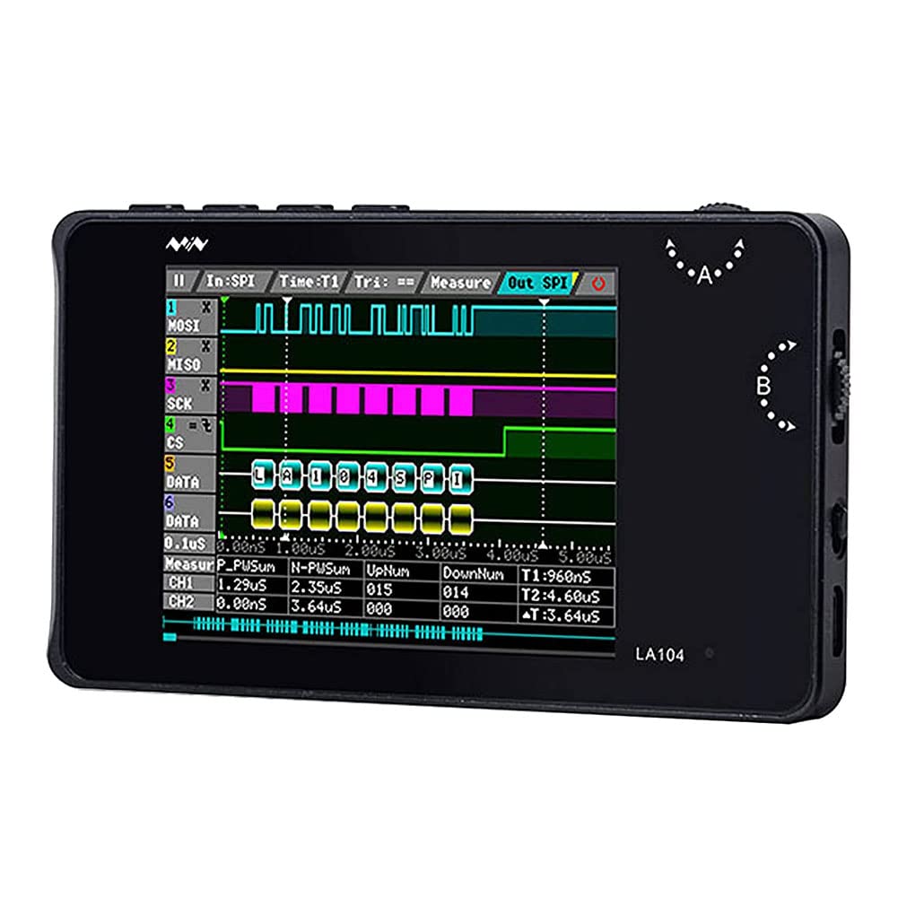 Pyatofy LA104 Logikanalysator im Taschenformat Handheld SPI I2C UART 100Msa/S Max. Abtastrate