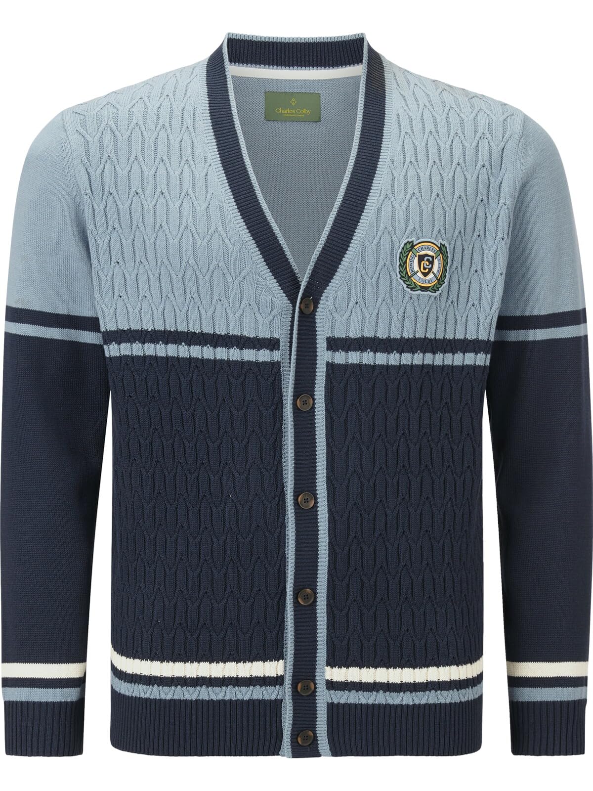 Charles Colby Herren Strickjacke Duke Braymen blau L - 52/54