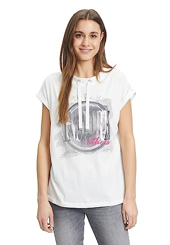 Cartoon Damen Printshirt mit Kragen Cream/Silver,40