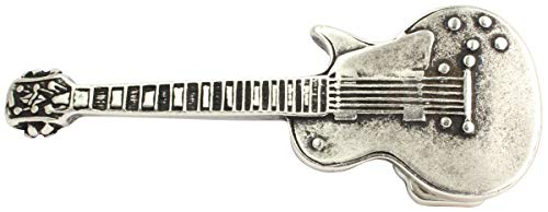 BELTINGER Gürtelschnalle Guitar 4,0 cm | Buckle Wechselschließe Gürtelschließe 40mm Massiv | Wechselgürtel bis 4cm | Silber