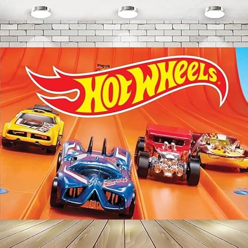 Hot Wheels Geburtstagsparty-Fotografie-Hintergrund, Tischplatte, Wild Hot Racer-Auto-Hintergrund, Geburtstagsparty-Banner, Poster-Dekoration, 150 x 100 cm