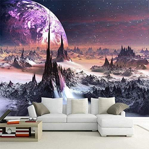 XLMING Interstellar-Universum Bilder 3D Tapeten Home Esszimmer Sofa Schlafzimmer Wohnzimmer TV Hintergrund-350cm×256cm