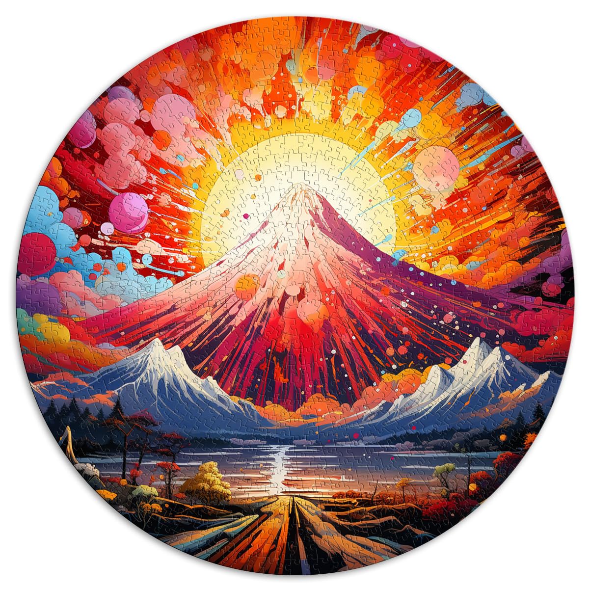 Puzzle, Fuji-Berg, Japan, 1000 Teile, Puzzle, 26,5 x 26,5 Zoll, für Puzzle, Familienaktivität, Puzzle, Lernspiele