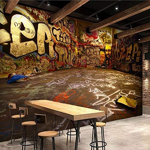 Vintage Graffiti Bunte Buchstaben Cafe Restaurant 3D Tapeten Wanddekoration Fototapete Sofas Wohnzimmer Wandbild Schlafzimmer-400cm×280cm