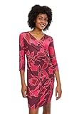 Cartoon Damen Casual-Kleid mit 3/4 Arm Purple/Pink,36