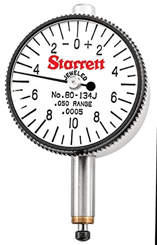 Starrett 80-134J Mini-Messuhr, Bereich: .050", Zifferblattablesung: 0-10-0