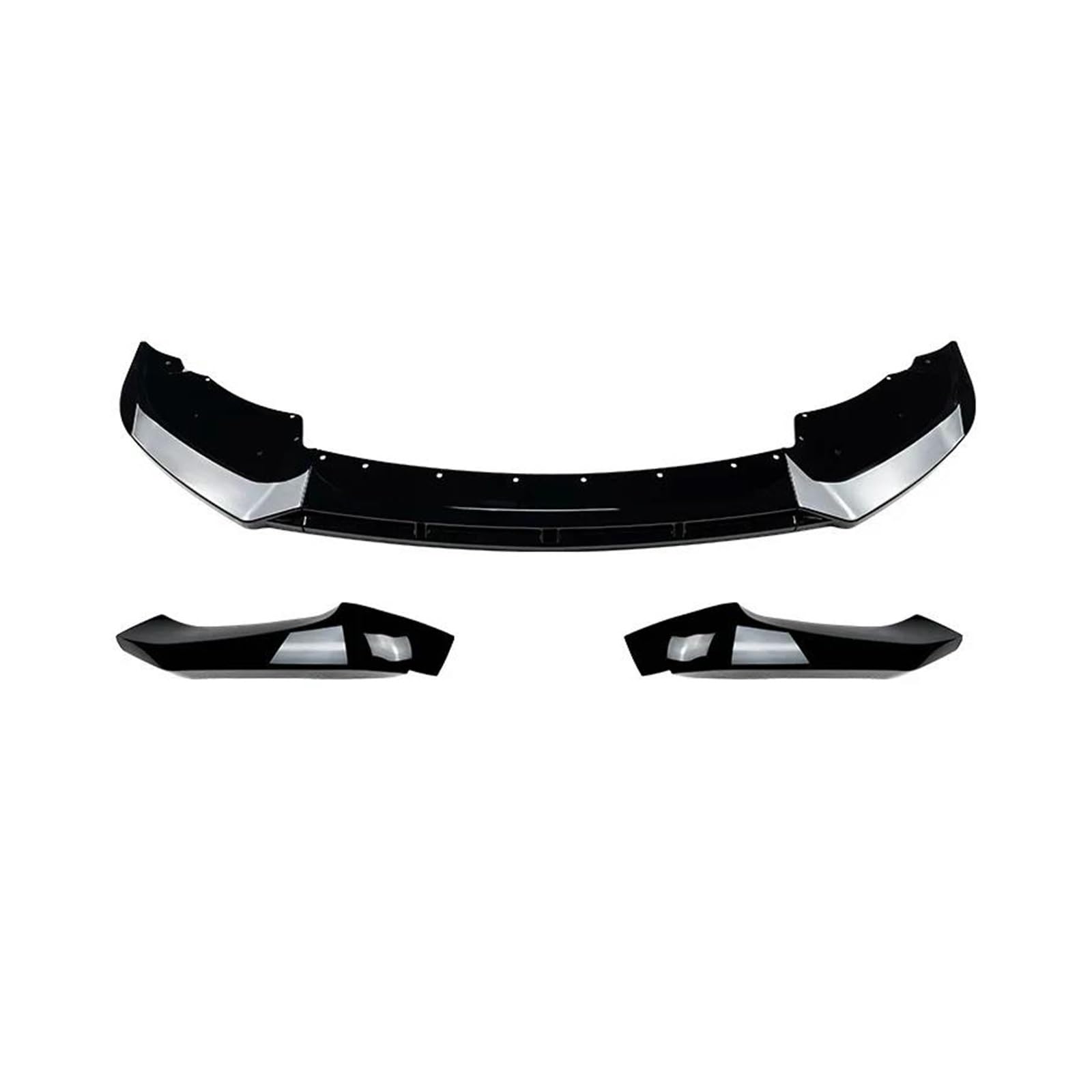 Splitter Auto-Frontspoilerlippe Untere Splitter-Blattplatte Verkleidung Aus ABS-Karosserieteil Für X3 F25 X4 F26 LCI Sport 2014 Bis 2018 Frontlippe(A Set Gloss Black)