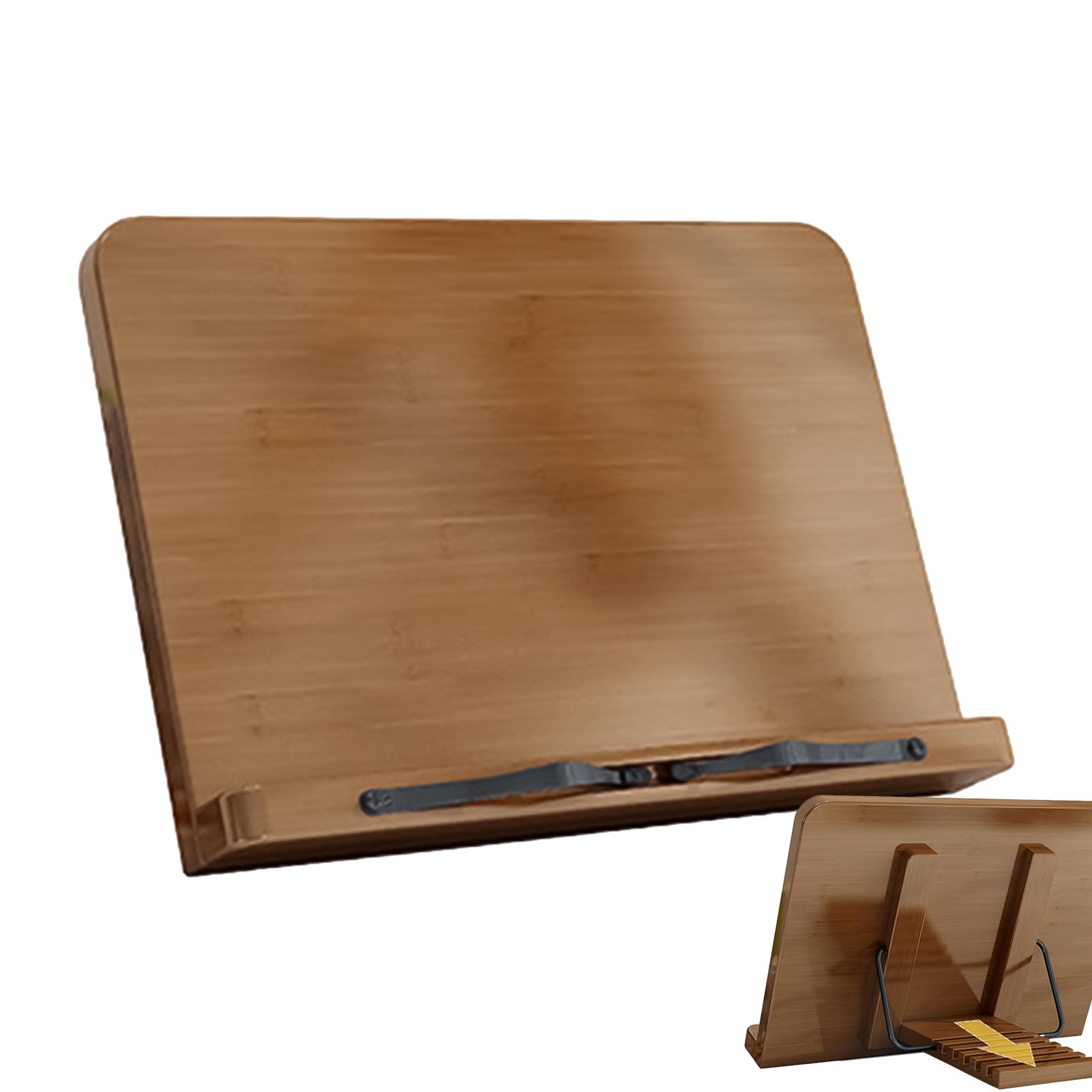 Buchständer mit Lesehalter, Rezeptbuchhalter, klappbarer Buchhalter mit Klemmhaltern, freihändige Staffeleitisch, Mehrzweck-Clipboard