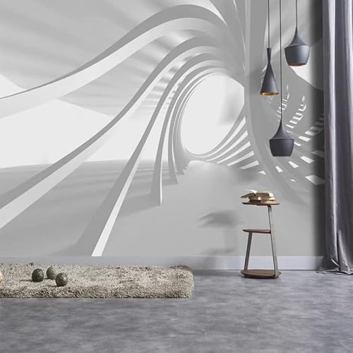 Portrait Geometrisch Zukunft Weiß 3D Tapeten Wanddekoration Fototapete Sofas Wohnzimmer Wandbild Schlafzimmer-200cm×140cm