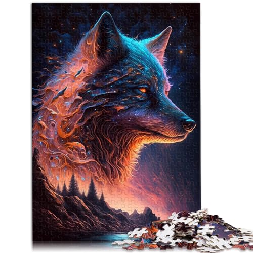 Puzzles für den legendären Wolf. 1000 Puzzles für Erwachsene. Holzpuzzles. Jedes Teil ist einzigartig – anspruchsvolles, unterhaltsames Familienspiel. 1000 Teile (50 x 75 cm)