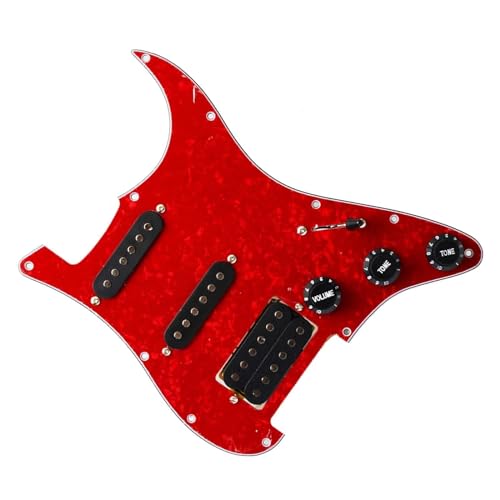 Standard-Pickguard-Tonabnehmer Professionelle Schlagbrett-Tonabnehmer für E-Gitarre, SSH-geladene, vorverdrahtete Schlagplattenbaugruppe (Color : 5)