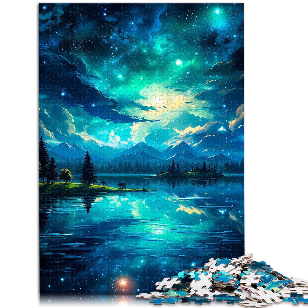 Puzzle | Puzzle „Friedliche Nachtansicht“ – Kunst-Puzzle für Erwachsene, 1000 Teile, Holzpuzzle, tolles Geschenk für die ganze Familie, 1000 Teile (50 x 75 cm)