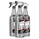 ferdotec® Spezial Felgenreiniger (3 x 1 L) kraftvoll und säurefrei | Autofelgenreiniger mit Wirkindikator für Alufelgen, Stahlfelgen, polierte, verchromte, Matte Felgen | Premium Felgenpflege