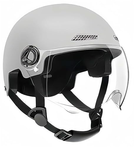 Offener Helm, Halber Motorradhelm Mit Visier, Cruiser-Schutz In ECE-Geprüftem Fall, Schützt Effektiv Die Verkehrssicherheit, Unisex K,52-60CM