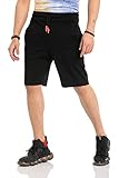 Cipo & Baxx Herren Shorts Kurze Hose Sweat-Pants Bermuda Capri Freizeithose CK271 Schwarz M