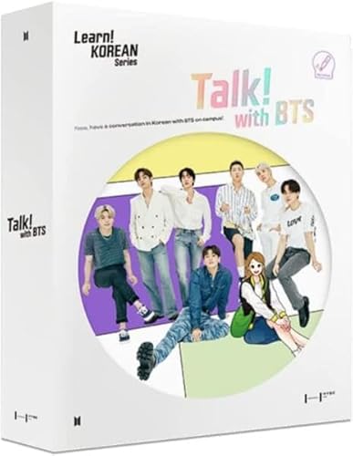 Talk! With BTS (Global edition) | 2-Book Set (without Motipen) | Korean Learning for Basic Learners | Korean Keyboard Stickers: Set mit 2 Lehrbüchern, Tastaturaufklebern, Spiel uvm.