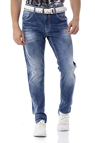 Cipo & Baxx Herren Jeanshose Pants Denim CD796 Blau W33 L34