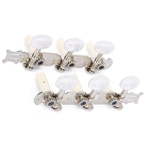 Strings Tuning Pegs Mechaniken Für Gitarre 2 Teile/satz Klassische Gitarre Tuning Pins Tuner Tasten 3L 3R Gitarre Knopf Teile (Color : Silver)