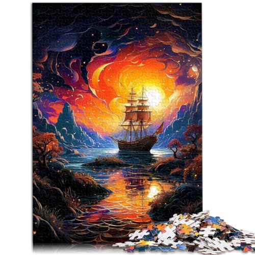 Puzzlespiel „Segelboot auf dem See“, 1000 Teile, für Erwachsene, von Wooden Jigsaw Puzzles, Weihnachtswunschliste mit Weihnachtsmann, 1000 Teile (50 x 75 cm)