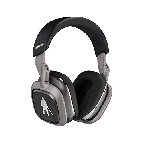 Logitech G Astro A30 Lightspeed Kabelloses Gaming Headset für Xbox- Bluetooth, Eingebautes, abnehmbares Mikrofon, USB-C, 3,5mm, für Xbox Serie X|S, Switch, PC - The Mandalorian Edition, Silber