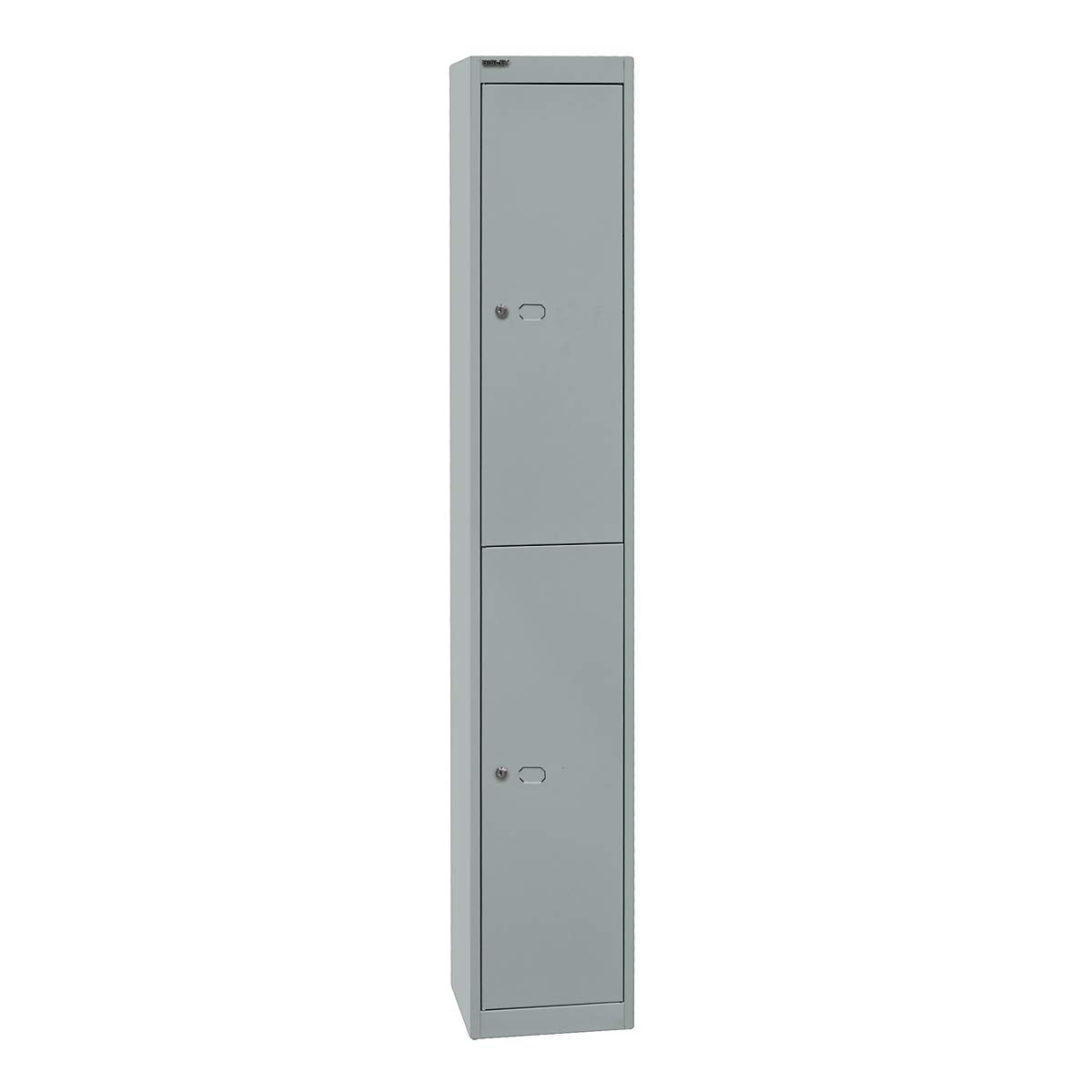 BISLEY Garderobenschrank Office, 1 Abteil, 2 Fächer, T 305 mm, Metall, 355 Silber, 30.5 x 30.5 x 180.2 cm