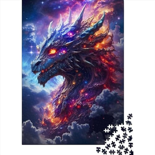 1000-teiliges Puzzle für Erwachsene, Weltraumdrache, Puzzles für Erwachsene, Geburtstagsgeschenk für Teenager, Geschenke für Erwachsene, 75 x 50 cm