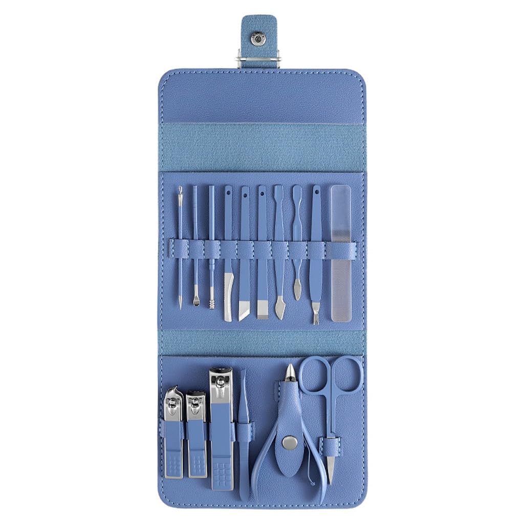 16-teiliges Nagelknipser-Set, Nagelknipser, Maniküre-Werkzeuge, faltbare Taschen, Nagelknipser-Set (D 14 x 12 cm)