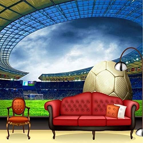 XLMING Sport Fußballthemen-Stadien 3D Tapeten Home Esszimmer Sofa Schlafzimmer Wohnzimmer TV Hintergrund-300cm×210cm